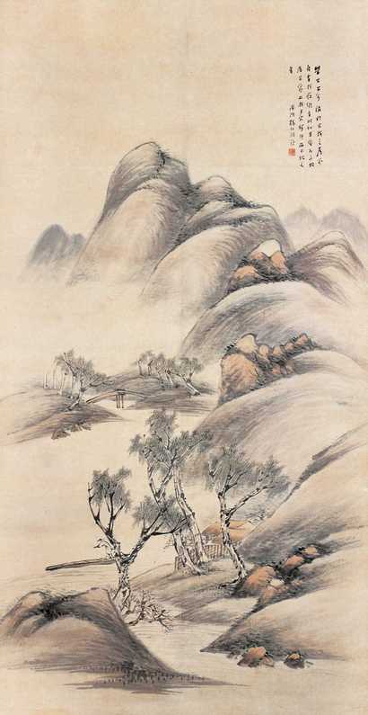 杨伯润 山水 立轴